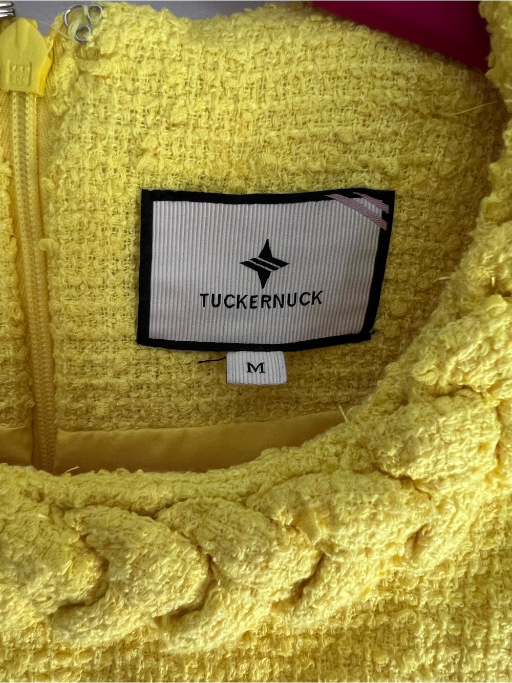 Tuckernuck Bright Yellow Textured Short Sleeve Jackie Shift Dress - Picture 5 of 6